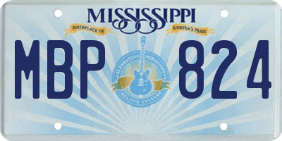MS license plate MBP824