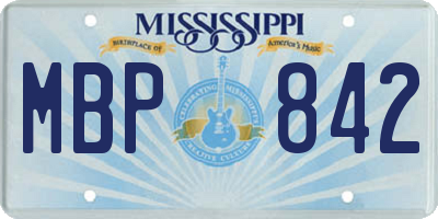 MS license plate MBP842