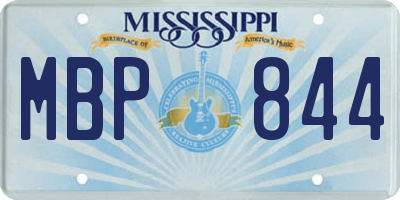 MS license plate MBP844