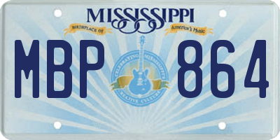 MS license plate MBP864