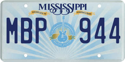 MS license plate MBP944