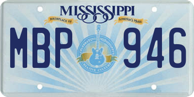 MS license plate MBP946