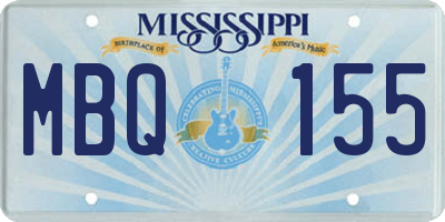 MS license plate MBQ155