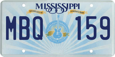 MS license plate MBQ159