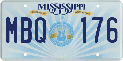 MS license plate MBQ176