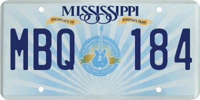 MS license plate MBQ184