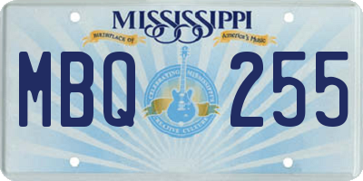 MS license plate MBQ255
