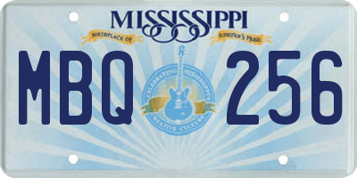 MS license plate MBQ256
