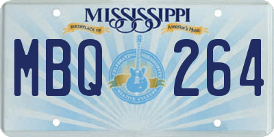 MS license plate MBQ264