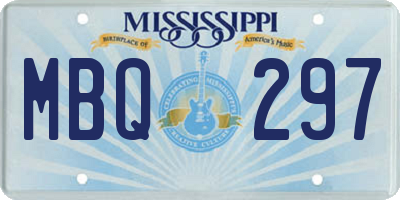 MS license plate MBQ297