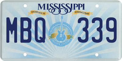 MS license plate MBQ339