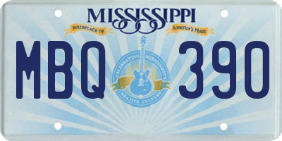 MS license plate MBQ390