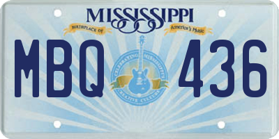 MS license plate MBQ436