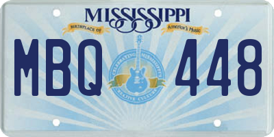 MS license plate MBQ448