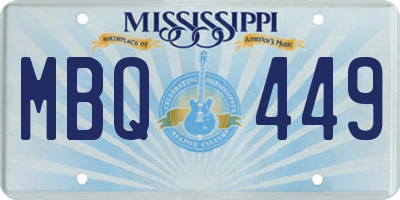 MS license plate MBQ449