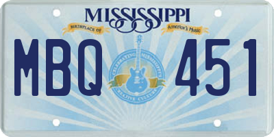 MS license plate MBQ451