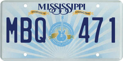 MS license plate MBQ471