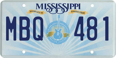 MS license plate MBQ481