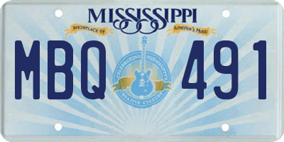MS license plate MBQ491