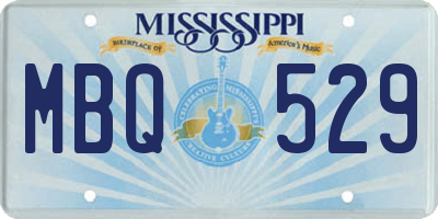 MS license plate MBQ529