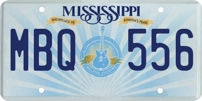 MS license plate MBQ556