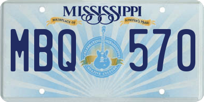 MS license plate MBQ570
