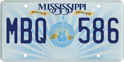 MS license plate MBQ586