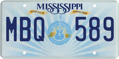 MS license plate MBQ589