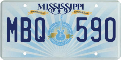 MS license plate MBQ590