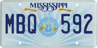 MS license plate MBQ592
