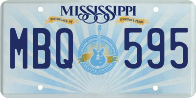 MS license plate MBQ595