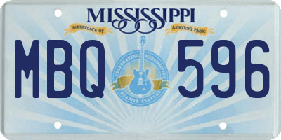 MS license plate MBQ596