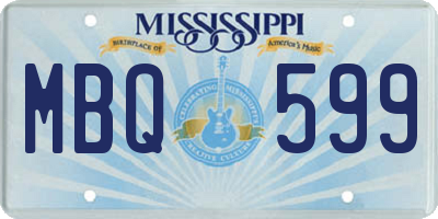 MS license plate MBQ599