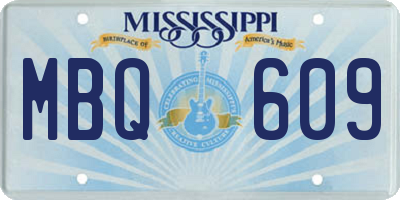 MS license plate MBQ609