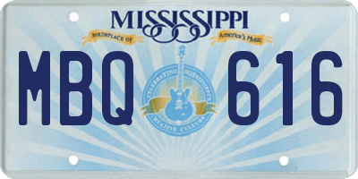 MS license plate MBQ616