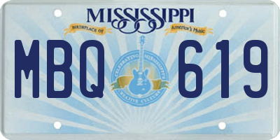 MS license plate MBQ619