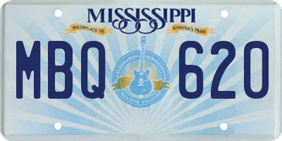 MS license plate MBQ620