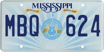 MS license plate MBQ624