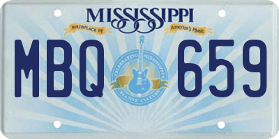 MS license plate MBQ659