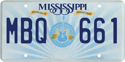 MS license plate MBQ661