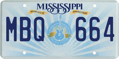 MS license plate MBQ664