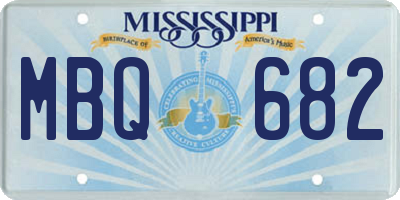 MS license plate MBQ682