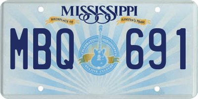 MS license plate MBQ691