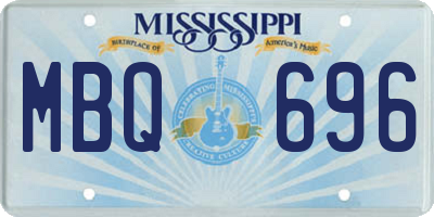 MS license plate MBQ696