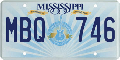 MS license plate MBQ746