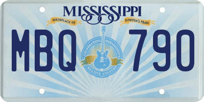 MS license plate MBQ790