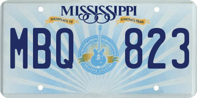 MS license plate MBQ823