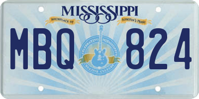 MS license plate MBQ824