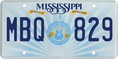 MS license plate MBQ829