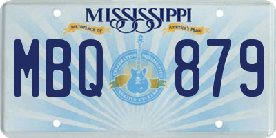MS license plate MBQ879